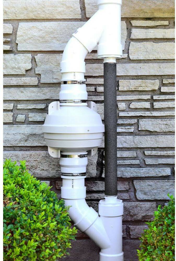 Suncourt Rdk04 Radon Mitigation Fan Kit 4 in. Fan with 4 in. to 4 in. Couplers and Air Pressure Indicator