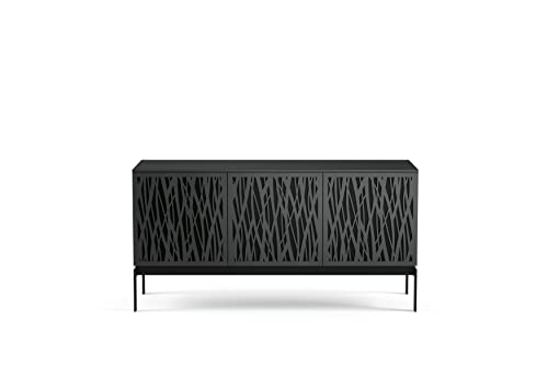 BDI Furniture Elements 8777-59.25'' TV Stand for TVs up to 70" with Decorative Wheat Door Pattern, Cable Management, Remote-Friendly Doors