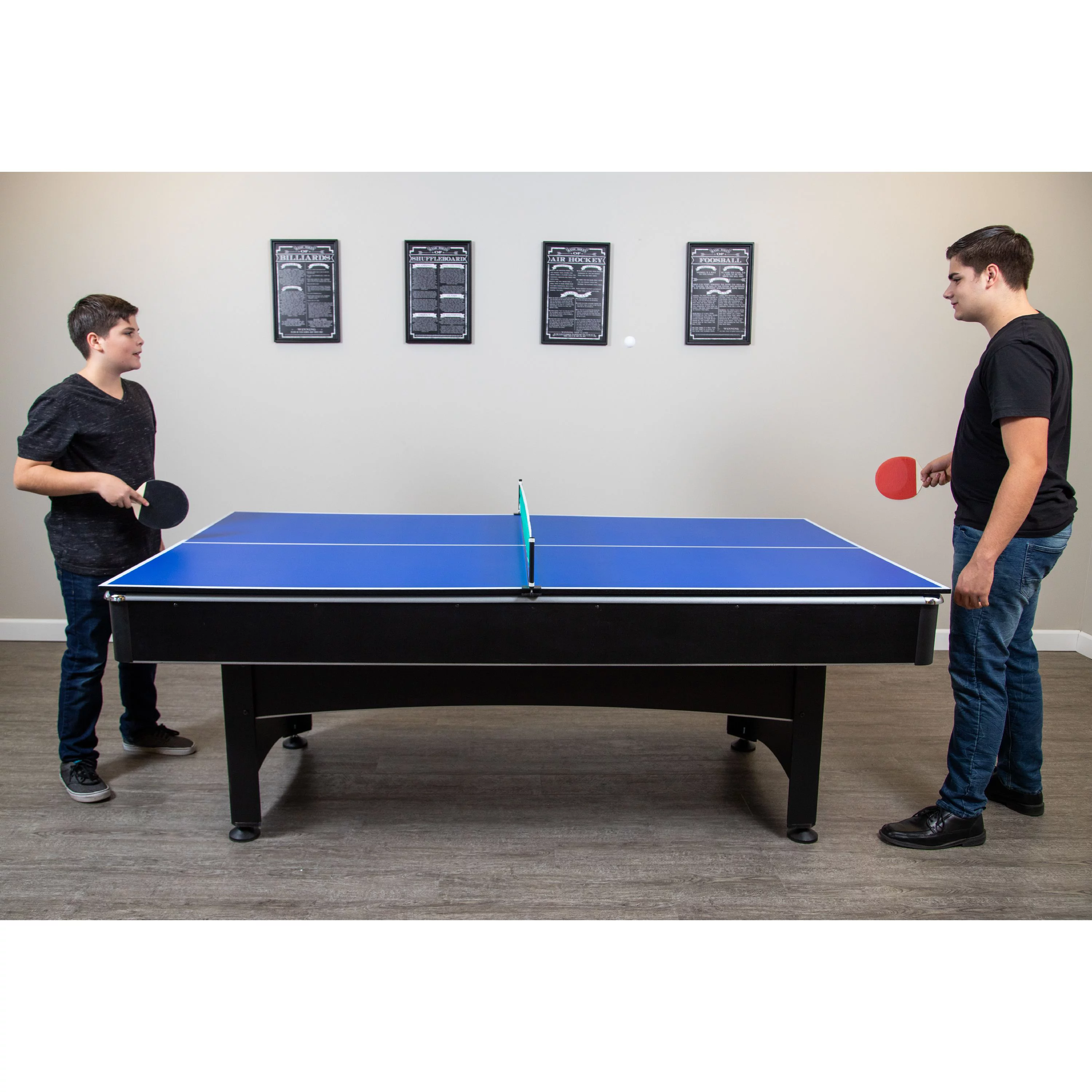 Hathaway Maverick Pool Table with Table Tennis Top, 7-ft, Red