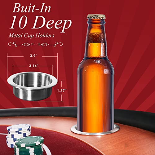 Premium 84" Poker Table Foldable with Chips Tray