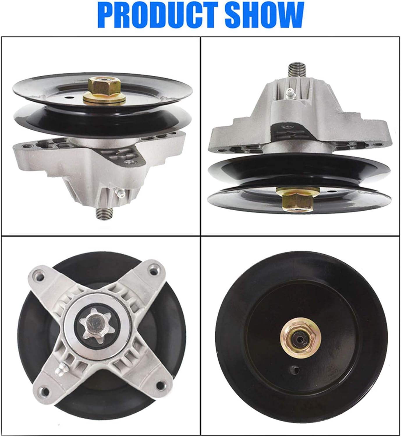 labwork 2 Pack Spindle Assembly with Pulley Replacement for MTD Replacement for Cub Cadet 918-0574 618-0574 918-0574C