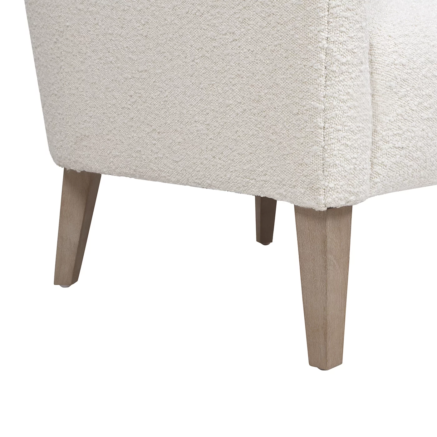 Jennifer Taylor Home Nimbus 27.5" Curved Accent Chair, Ivory White Boucle