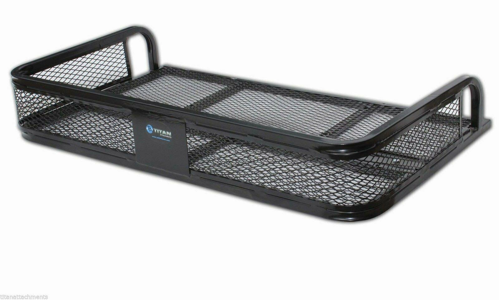 Titan Attachments Universal ATV Rear Back Cargo Basket Steel Rack Hunting Fishing ARFR2030