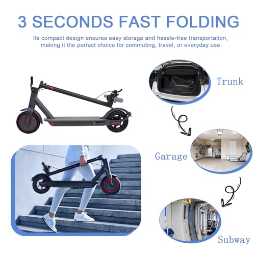 Electric Scooter, Powerful 350W Adult Electric Scooter, Up to 19Mph and 8.5" Solid Tires