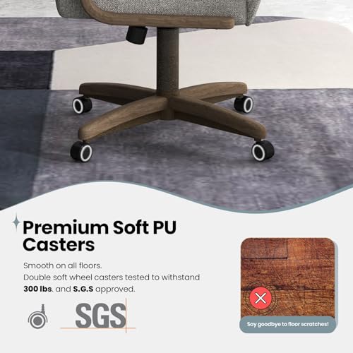 Chromcraft 2 Set of Caster Swivel Tilt Dinning Chairs