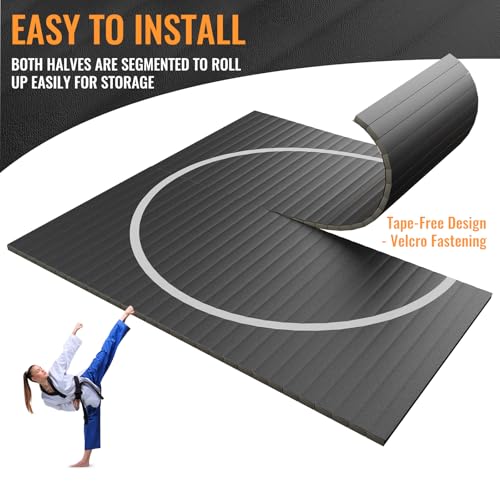 10' x 10' Wrestling Mat Jiu Jitsu Mats Wrestling Mats for Home Flexi Roll Wrestling Mat 1.25" Thick BJJ Mats Jiu Jitsu Mats for Home Judo Mats