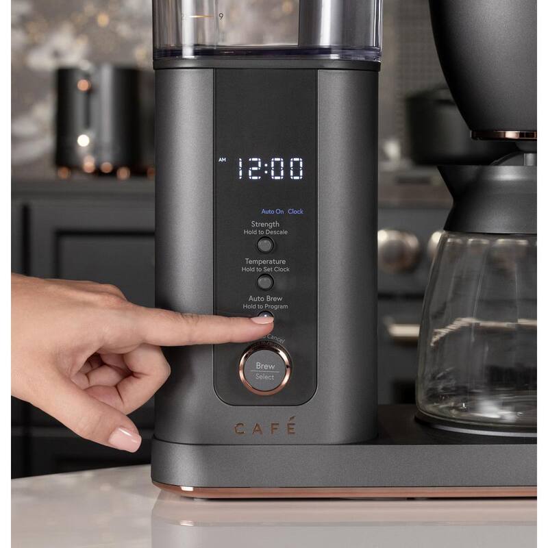 10 Cup Matte Black Specialty Drip Coffee Maker with Glass Carafe and warming plate, Wi-Fi connected