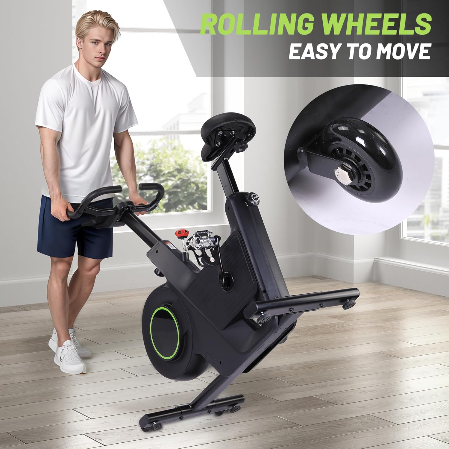 Exercise Bike,Indoor Cycling Bike for Home Cardio, Plus Magnetic Resistance/Brake Pad Indoor Cycling Bike Stationary