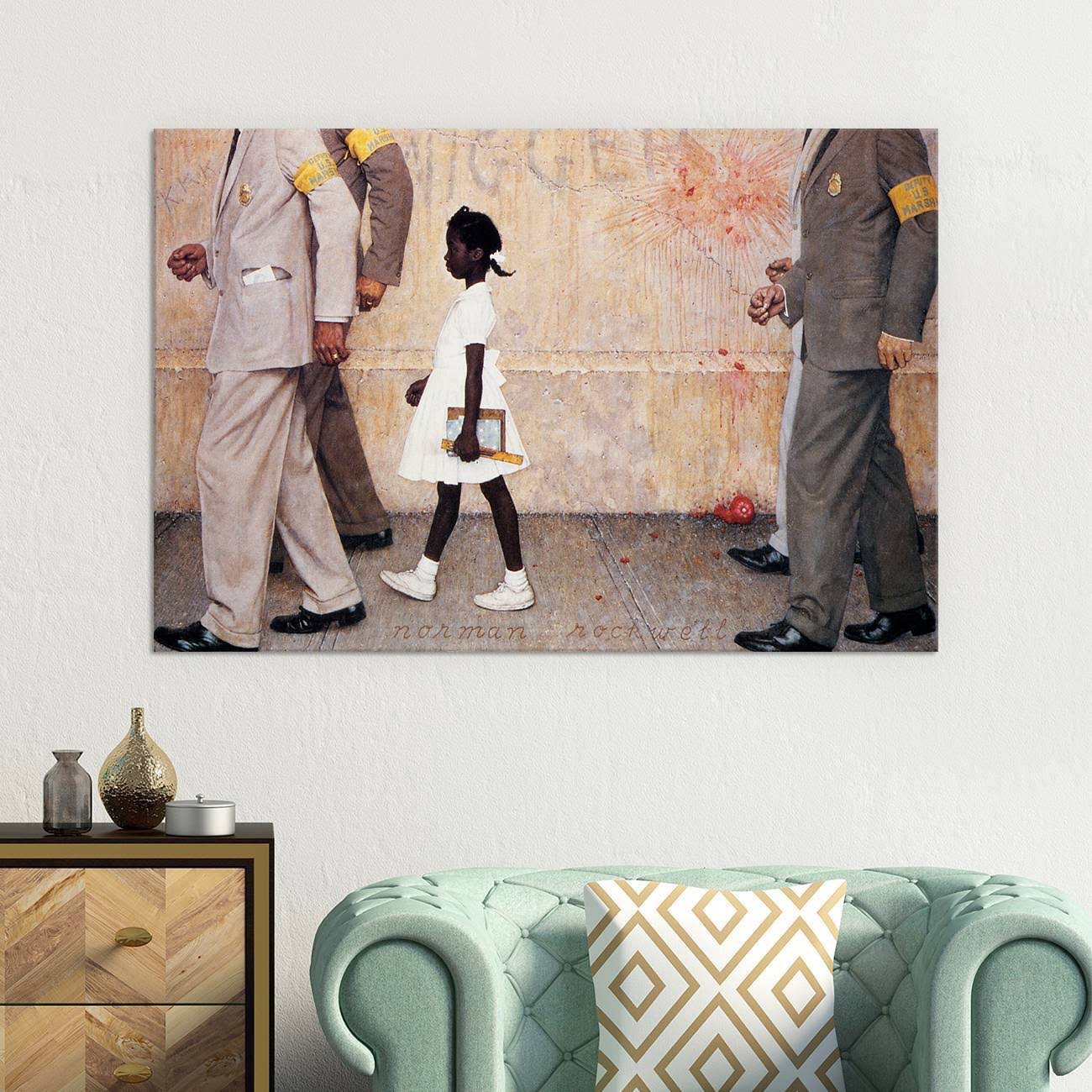 The Problem We All Live with Ruby Bridges by Norman Rockwell Canvas