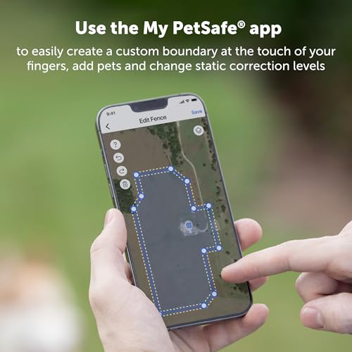 PetSafe Guardian GPS Connected Customizable Fence - Subscription-Free GPS Dog Fence for Large Yards, Create Your Own Boundary for up to 8 Dogs