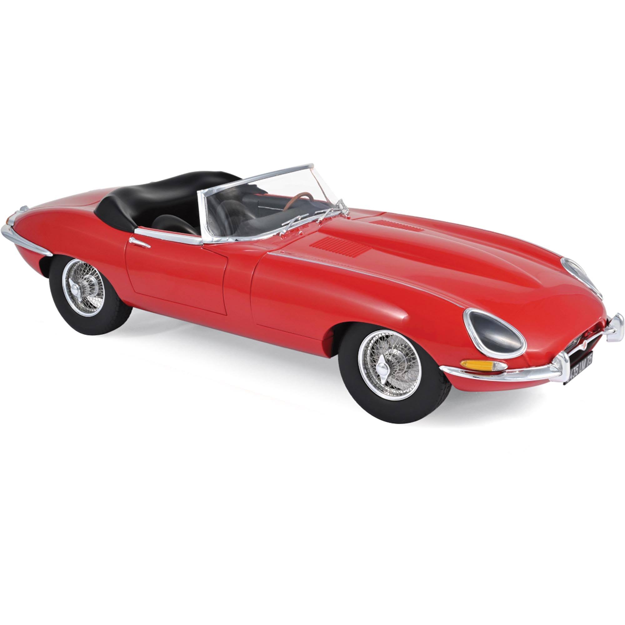 1962 Jaguar e-type Cabriolet Red 1/12 Diecast Model Car by Norev