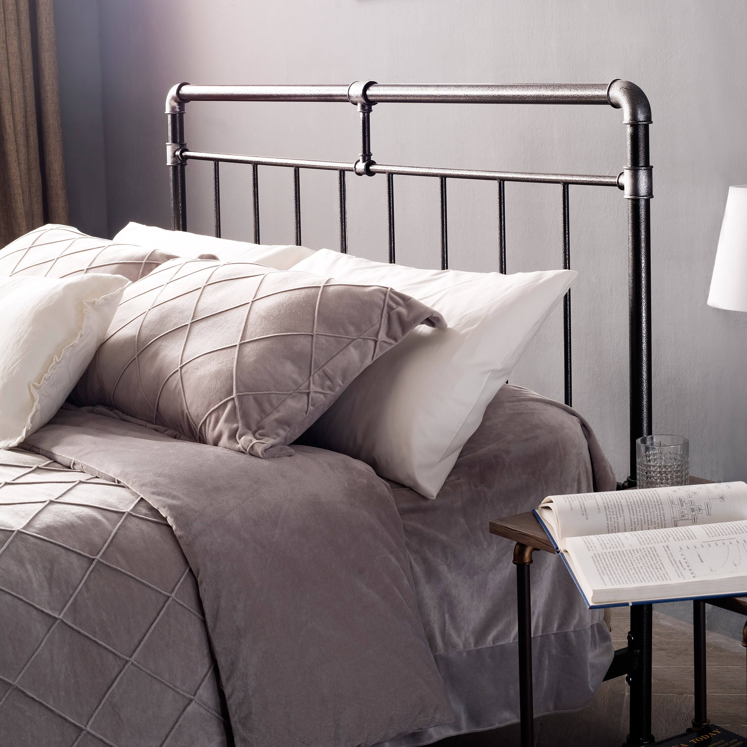 Carbon Loft Meitner Vintage Charcoal Metal Bed - King