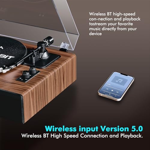 Vinyl Record Player with Speakers,High Fidelity Turntables for Vinyl Records with Magnetic Cartridge AT-3600L