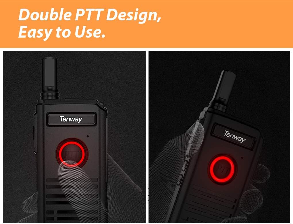 Walkie Talkie for Adults Long Range Rechargeable Mini Two Way Radio with Earpiece VOX Hands Free for Family Kids Trip Camping Hiking (4 Pack)