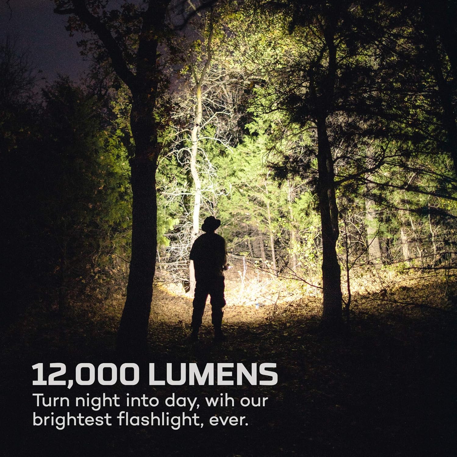 NEBO Redline 12K lumen (12000 lumen) rechargeable high power adjustable beam LED flashlight FLT-1007 with EdisonBright USB powered LED reading light