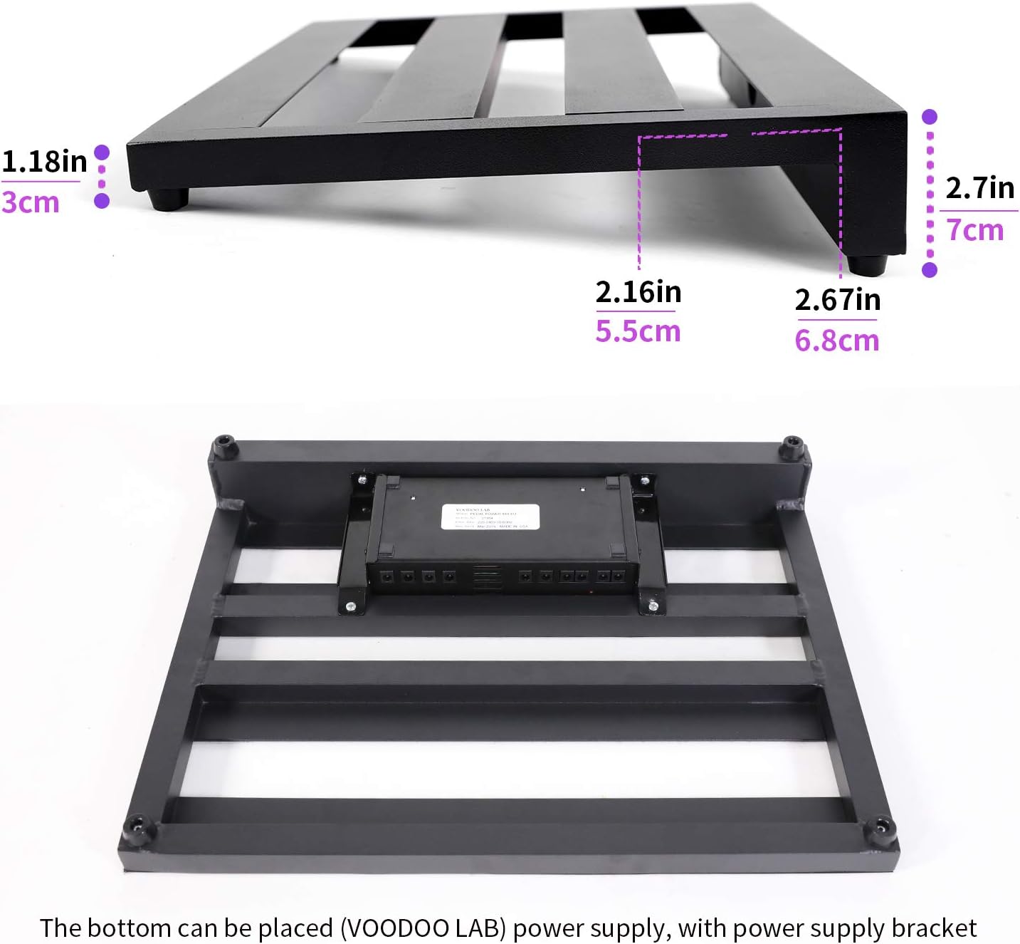 Ghost Fire Guitar Pedal Board Aluminum Alloy Effect Pedalboard with Carry Bag,V series (V-BABY MAX（Deluxe Edition）)