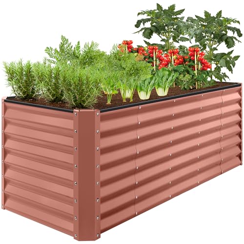 Best Choice Products 8x4x2ft Outdoor Metal Raised Garden Bed, Deep Root Planter Box for Vegetables, Flowers, Herbs