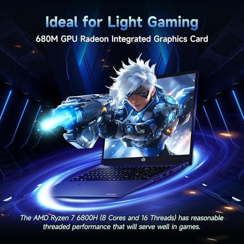 NIMO 17.3" IPS FHD-Gaming-Laptop, 8 Cores AMD Ryzen 7 6800H 16GB DDR5 RAM 1TB SSD (Beat Intel i7-12700H