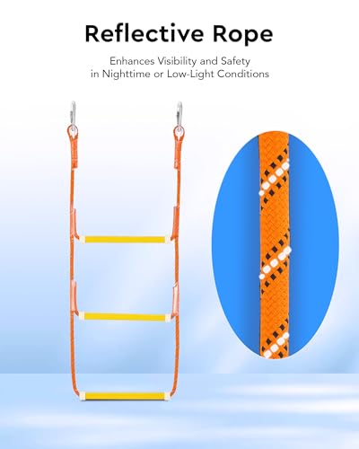 CO-Z 3 Step Removable Dock Ladder, Pontoon Boat Ladder with 350lb Load, Aluminum Swim Ladder with Wide Step & Nonslip Tread
