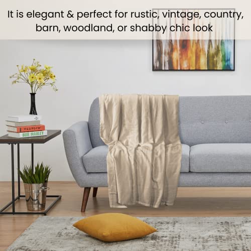 Cotton Clinic Waffle Bed Blanket 100% Cotton - All Season Blanket - Soft Breathable Lightweight - Perfect Blanket Layer for Couch Bed Sofa