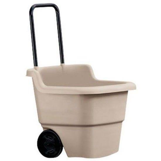 Suncast LC1250D 15.5-Gallon Capacity Poly Rolling Lawn Cart
