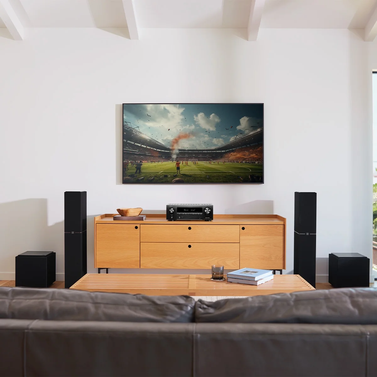 Denon AVRX1800H 7.2 Channel 8K Home Theater Receiver with Dolby Atmos, HEOS Built-In, and Audyssey Room Correction - Radiant Selections
