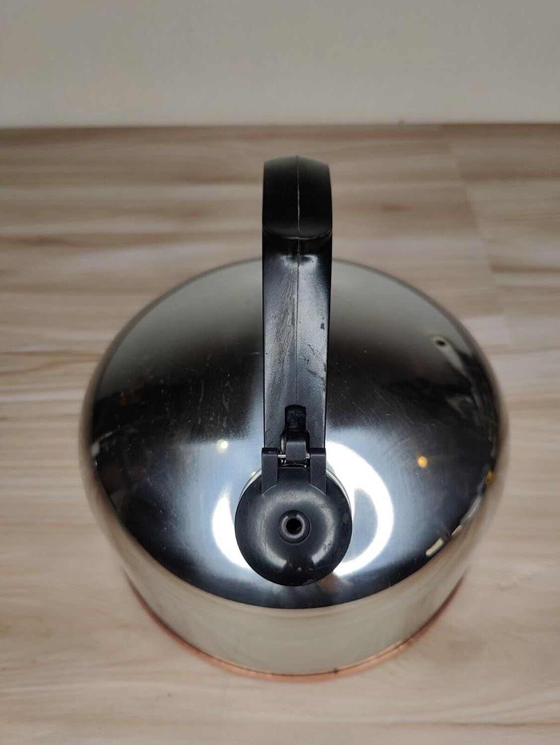 Revere 3-1/2-Quart Copper Bottom Teakettle