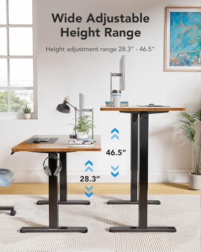 HUANUO Electric Standing Desk, 71 x 35 inch Large Height Adjustable Table, Powerful Brushless Motor, 4 Memory Preset, Sit Stand Up Desk