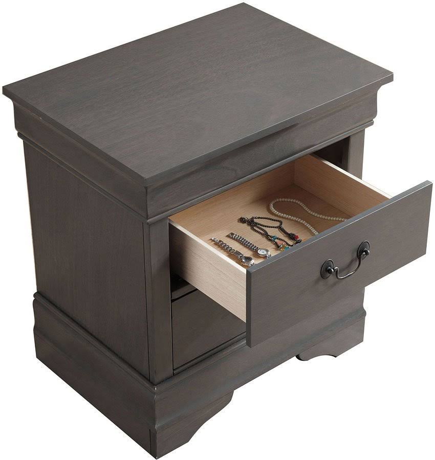 Furniture of America Louis Philippe III Gray Night Stand