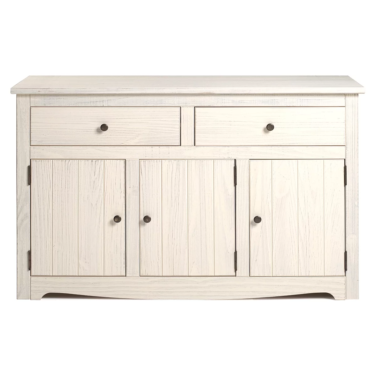 Wood Buffet Sideboard White Distressed | Furniture Dash CAD916