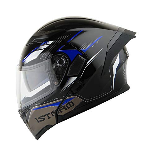 1Storm Motorcycle Modular Full Face Helmet Flip up Dual Visor Sun Shield: HB89