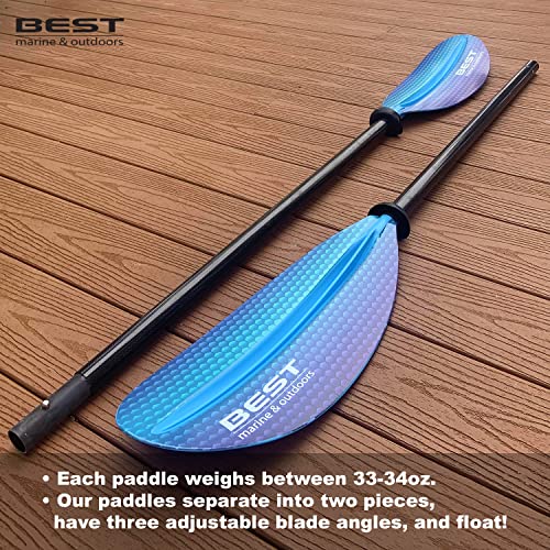 Best Marine and Outdoors Kayak Paddle, Carbon Fiber Shaft & Fiberglass Reinforced Polypropylene Blades, 220cm, 234cm, 250cm