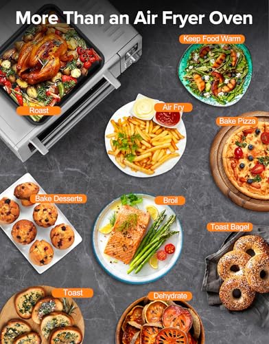 Nuwave Bravo Pro Smart 21QT Toaster Oven Air Fryer Combo, Convection Oven Countertop, 10 functions all in 1, with even & quick crisp technology