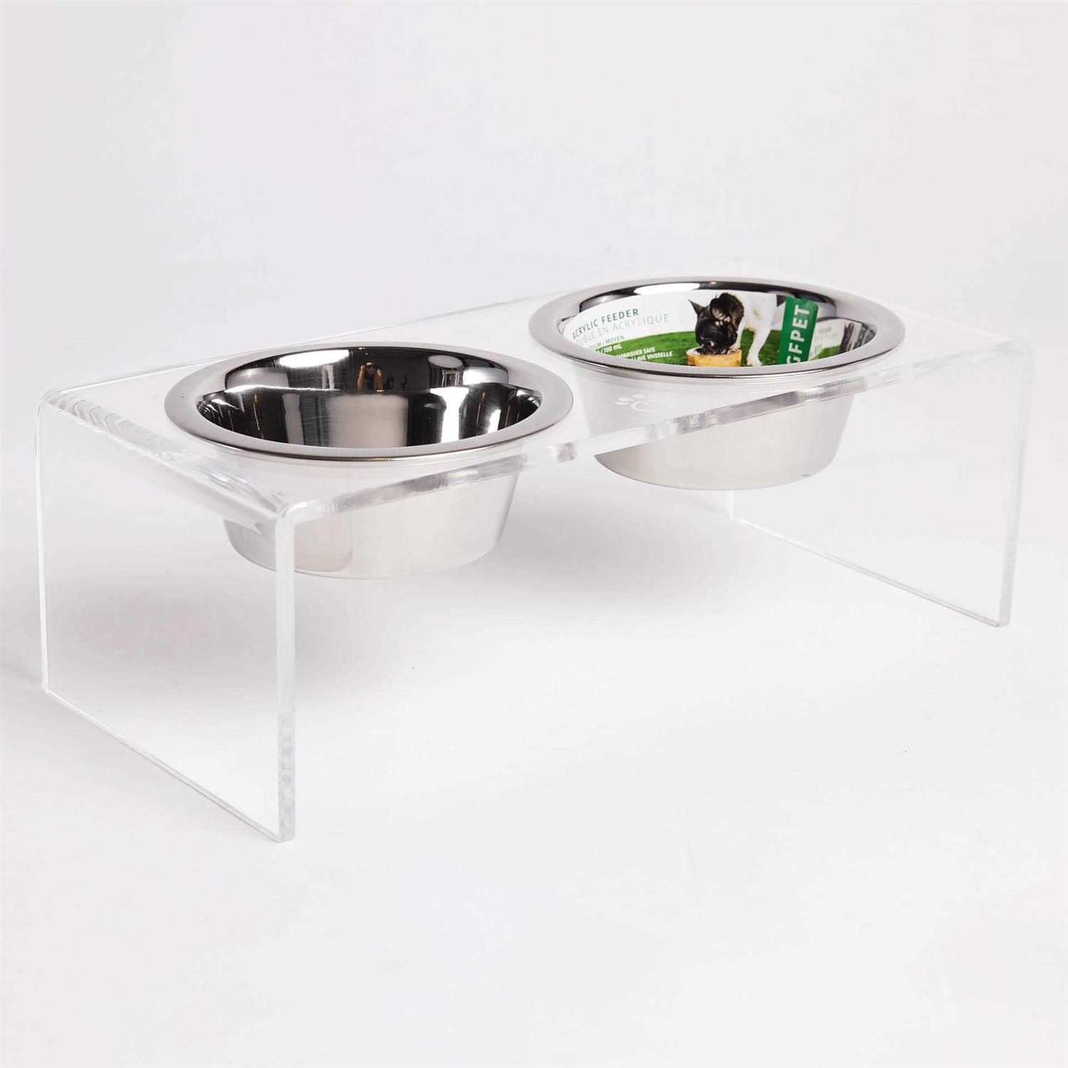 GF Pet Acrylic Double Feeder - Pet Supplies online store