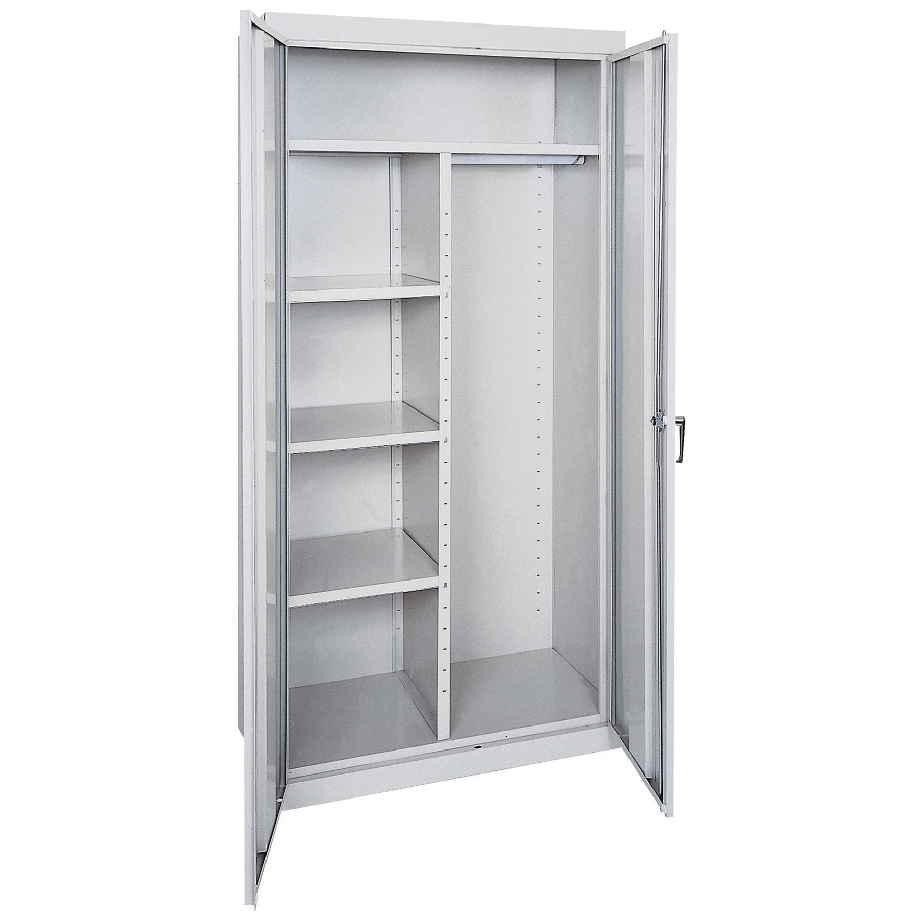 Classic Series 36"W x 72"H x 18"D Combination Storage Cabinet with Adjustable Shelves, Dove Grey - Curated Treasures Market