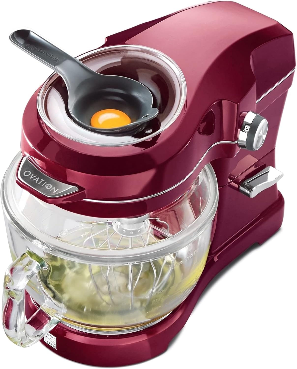 Kenmore 849083 Elite Ovation 49083 Exclusive Pour-In Top, 5 quart Tilt-Head Kitchen Stand Mixer, One Size, Red Burgundy