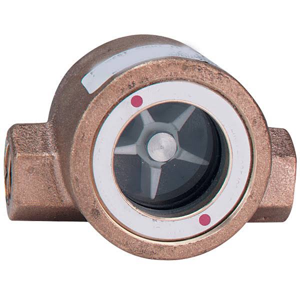 Dwyer Instruments SFI-100-3/8 Single Sight Flow Indicator,Bronze,3/8In