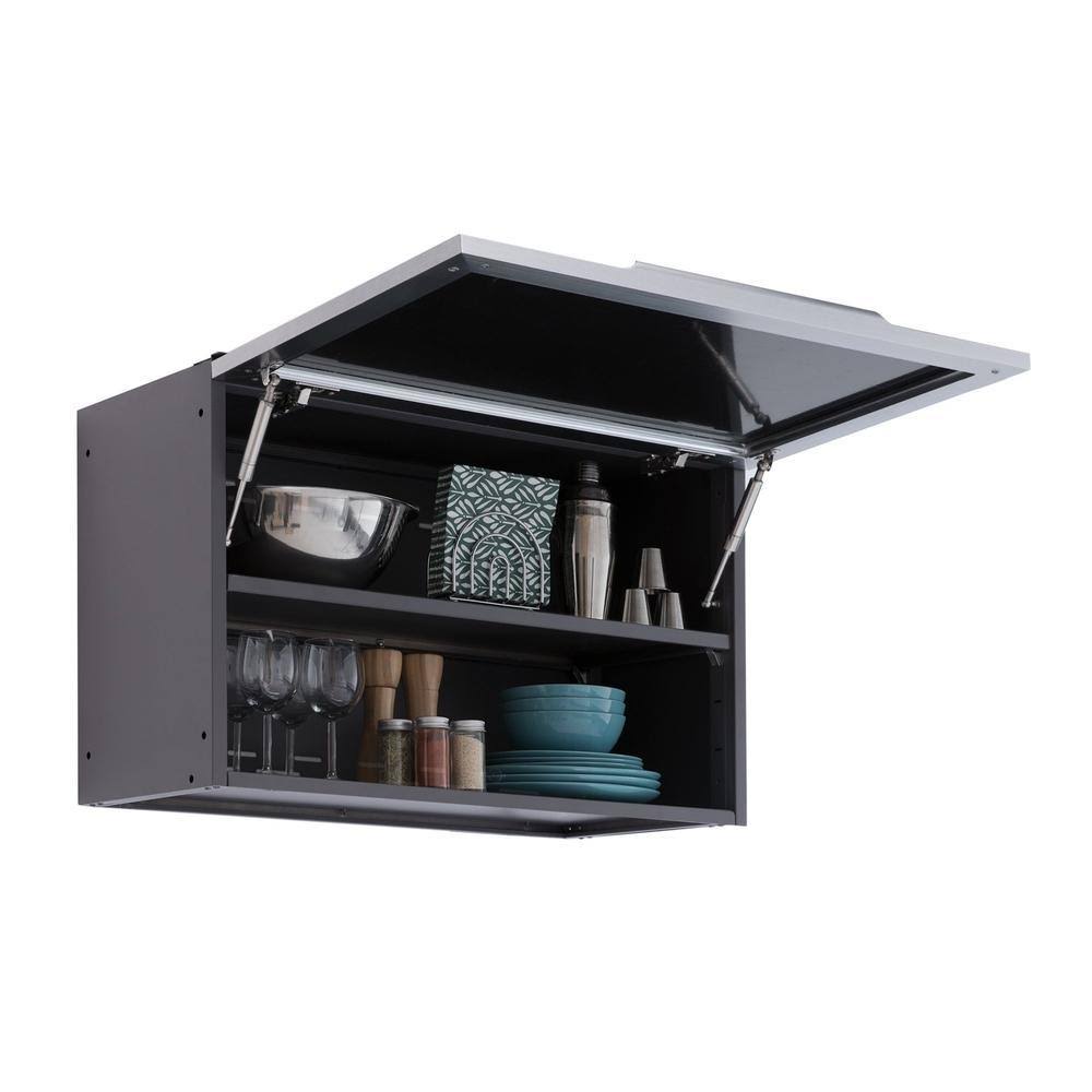 NewAge Products Outdoor Kitchen Wall Cabinet in Aluminum