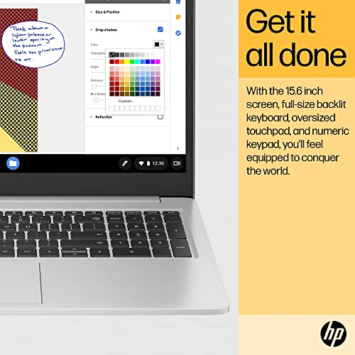 HP Chromebook 15 15.6" HD (Intel Pentium N6000, 8GB RAM, 128GB Storage (64GB eMMc + 64GB SD Card), UHD Graphics, Numeric KB) Home & Student Laptop