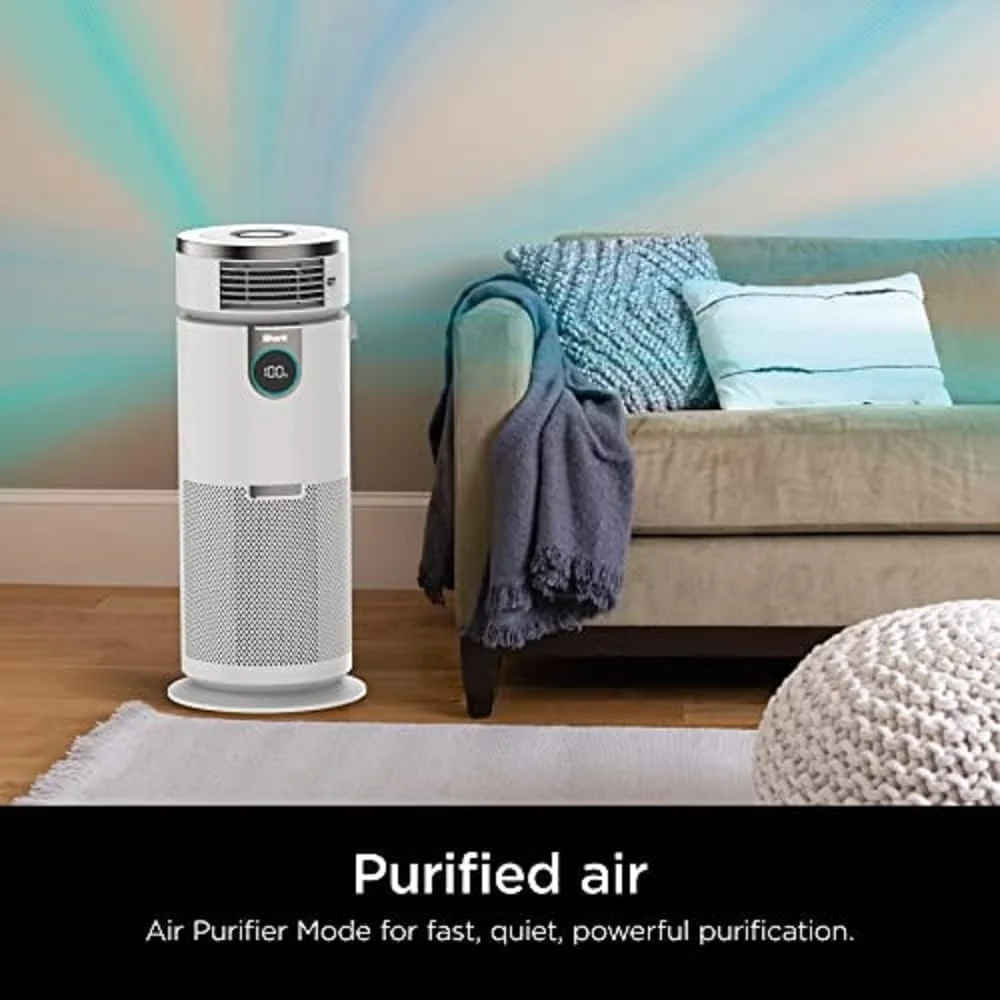 Open Box Shark HC502 3-in-1 Clean Sense Air Purifier MAX, Heater & Fan, HEPA Filter, 1000 Sq Ft, Oscillating, Large Rooms, Kitchens
