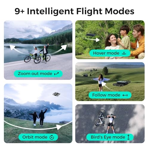 X1 Drone with Camera, Self-Flying Camera Drone with Follow Me Mode, Foldable Mini Drone with HDR Video Capture, Palm Takeoff