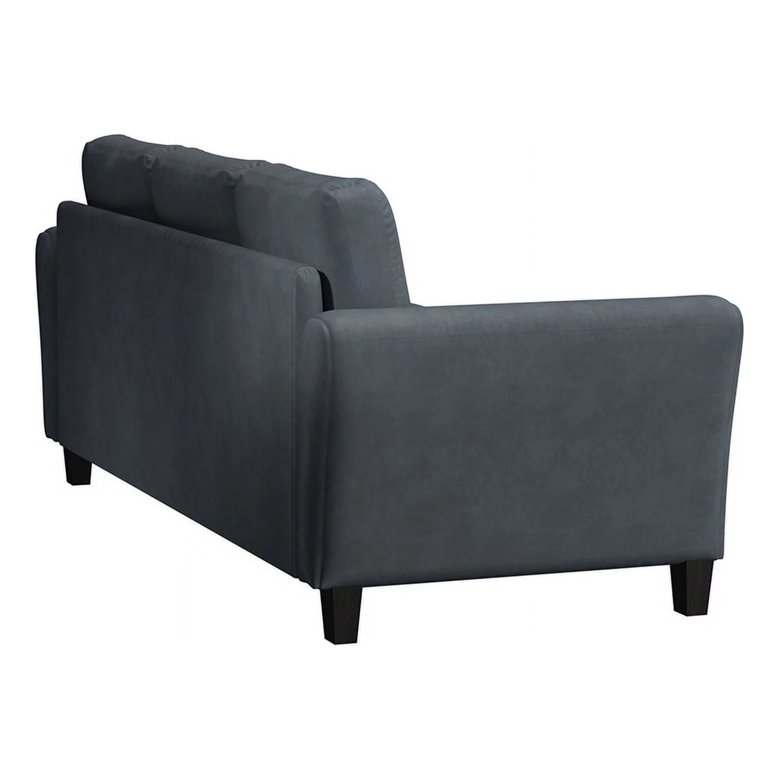 Home Square 2-Piece Set with Upholstery Loveseat and Sofa in Dark Gray