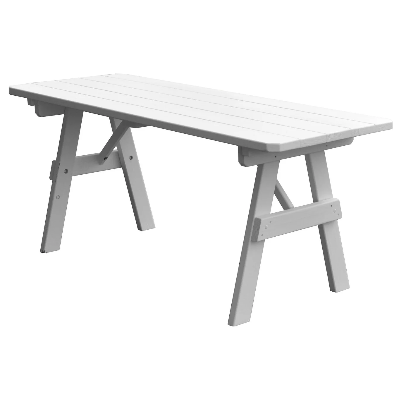 Kunkle Holdings, LLC Pine 5' Traditional Picnic Table Redwood Stain