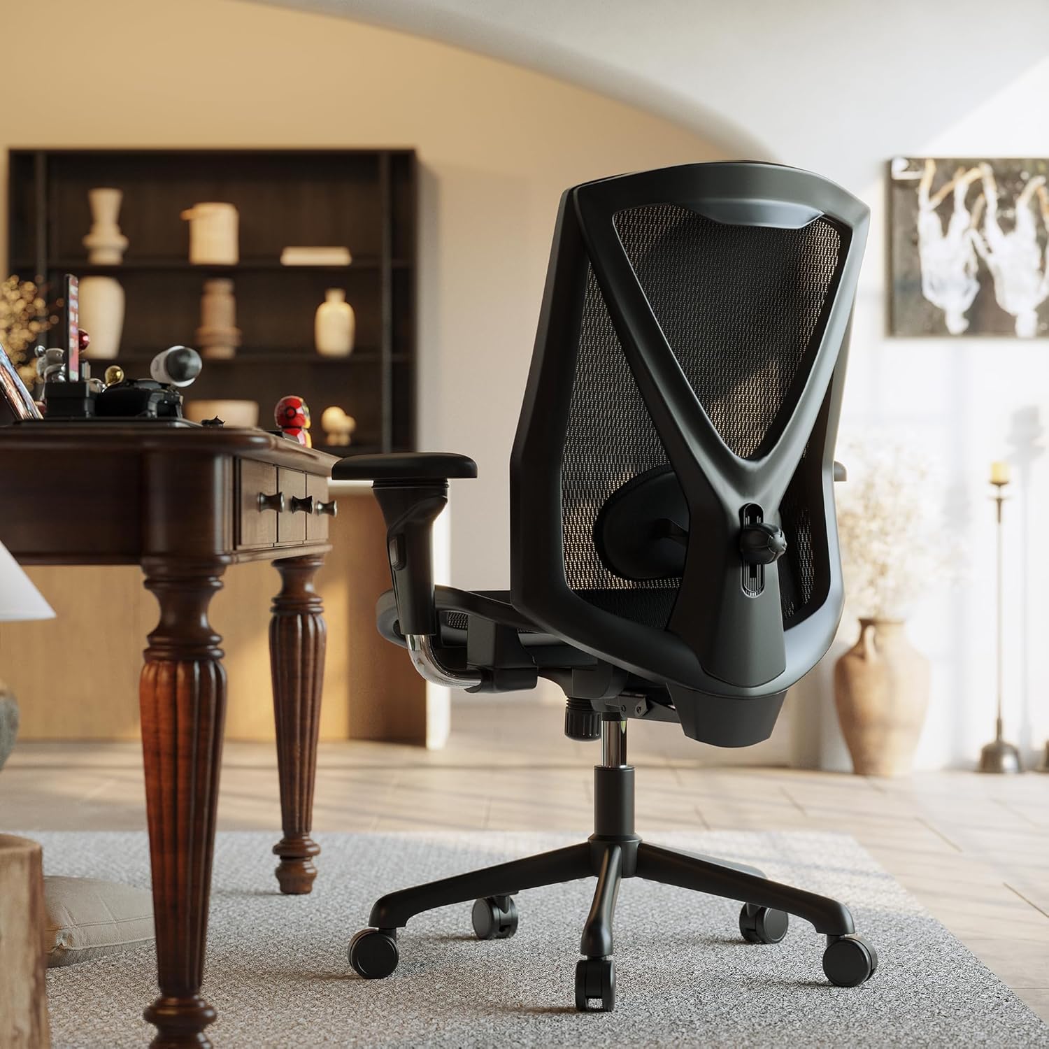 K095 Executive Office Chair,Big and Tall Ergonomic Office Desk Chair with Adjustable Lumbar Support,3-D Arms,High Back Home Office Chairs
