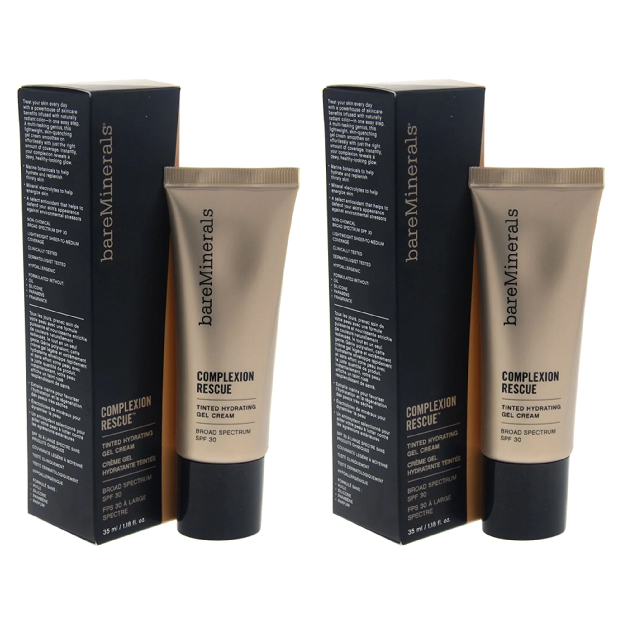 bareMinerals Complexion Rescue Tinted Hydrating Gel Cream Broad Spectrum SPF 30 Natural Pecan 05 1.18 oz