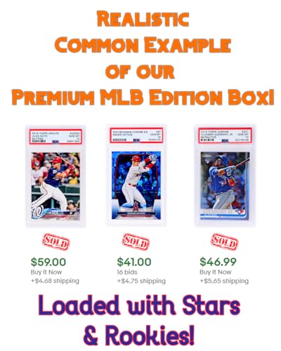 Three Graded Baseball Cards Gift Box: MLB Edition │Three Premium PSA/BGS Graded 10