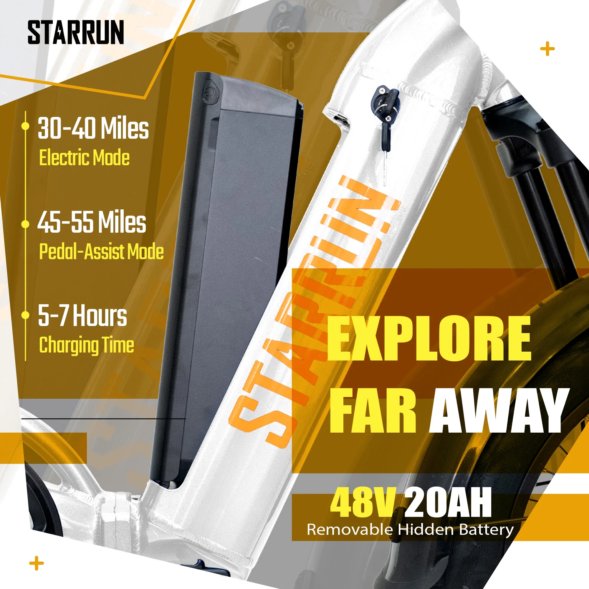 Foldable Electric Bike, Up to 20mph & 48V 20AH Removable Battery & Full Suspension Electric Bicycle for Adults, 20''×4.0'' Electric Bike Fat Tire