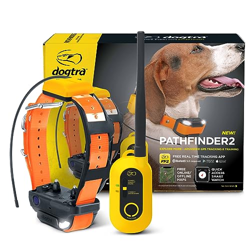 Dogtra Pathfinder 2 GPS Dog Tracker e Collar 9 Mile Long Range LED Light No Monthly fees Free App Waterproof Smartwatch Control Satellite Real Time