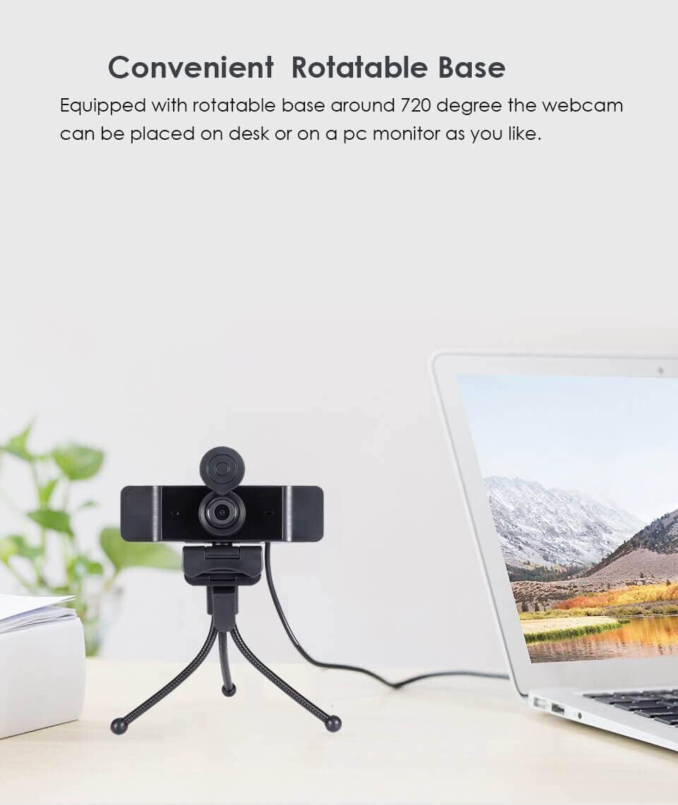 Hd Webcam with Microphone，REMALL 1080 Webcam with Microphone for Laptop, 2K USB Webcam for Computer Microphone
