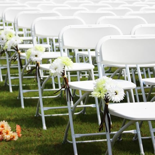 Athena Collection Red Plastic Folding Chairs for Adults, 10 Pack